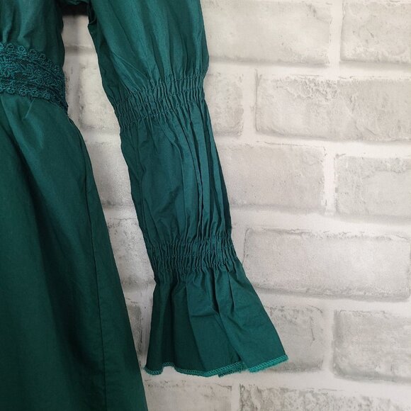 Trish Scully Hattie Emerald Green Long Dress sz 8 Spring Easter Party Victorian - Picture 9 of 10